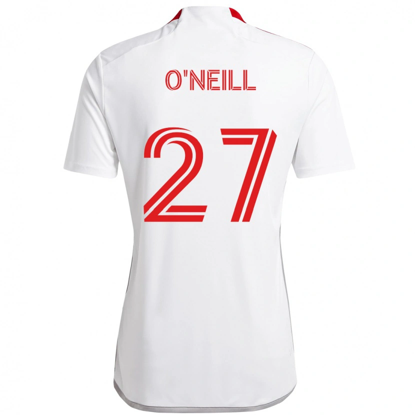 Danxen Hombre Camiseta Shane O'neill #27 Blanco Rojo 2ª Equipación 2025/26 La Camisa