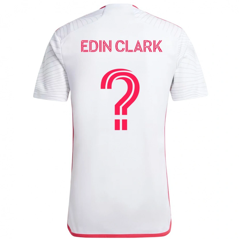 Danxen Hombre Camiseta Edin Clark #0 Magenta Blanco 2ª Equipación 2025/26 La Camisa