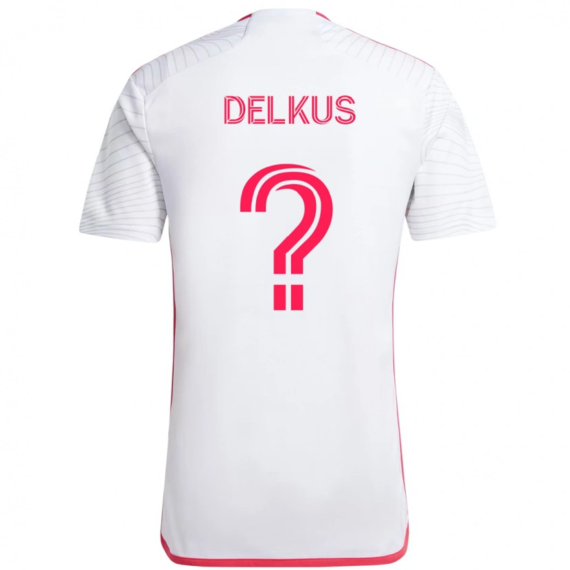 Danxen Hombre Camiseta Jackson Delkus #0 Magenta Blanco 2ª Equipación 2025/26 La Camisa