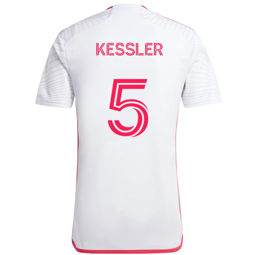 Danxen Hombre Camiseta Henry Kessler #5 Magenta Blanco 2ª Equipación 2025/26 La Camisa