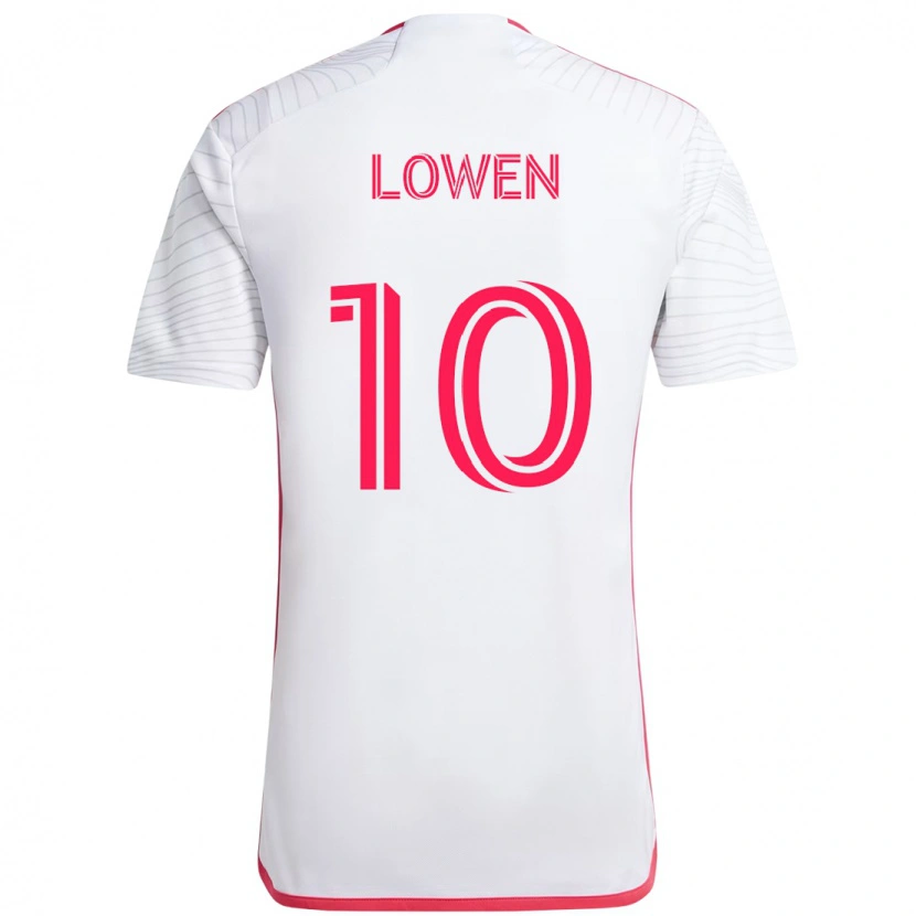 Danxen Hombre Camiseta Eduard Löwen #10 Magenta Blanco 2ª Equipación 2025/26 La Camisa