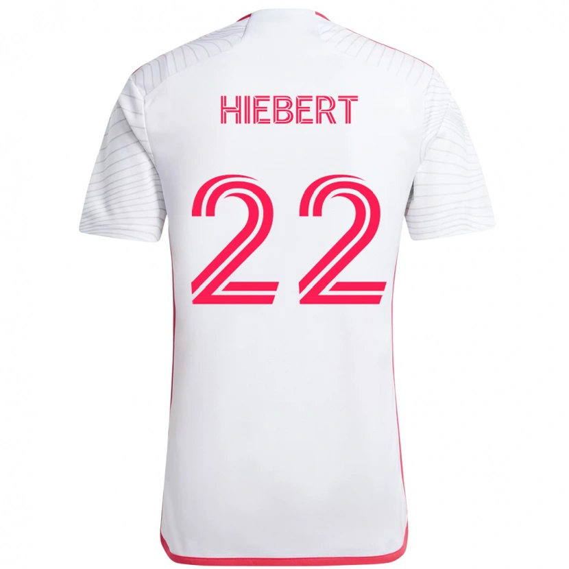 Danxen Hombre Camiseta Kyle Hiebert #22 Magenta Blanco 2ª Equipación 2025/26 La Camisa