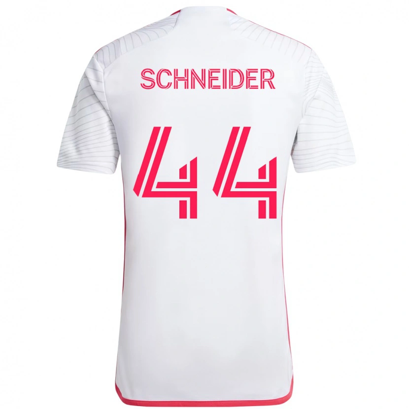 Danxen Hombre Camiseta Max Schneider #44 Magenta Blanco 2ª Equipación 2025/26 La Camisa