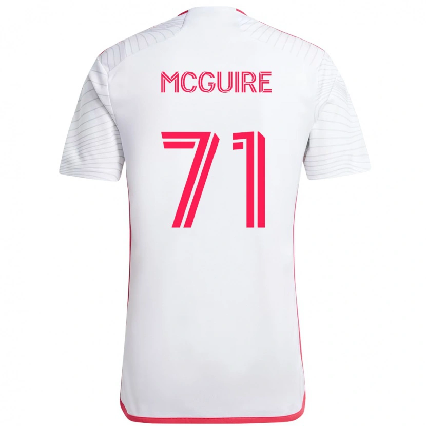 Danxen Hombre Camiseta Nolan Mcguire #71 Magenta Blanco 2ª Equipación 2025/26 La Camisa