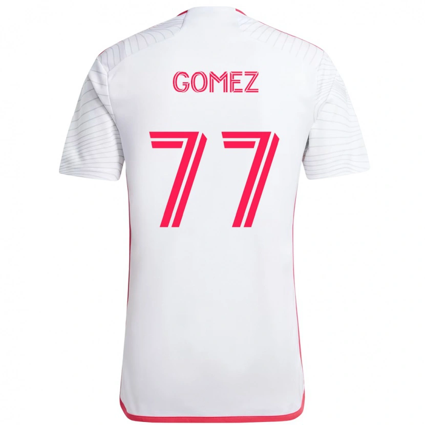 Danxen Hombre Camiseta Sam Gomez #77 Magenta Blanco 2ª Equipación 2025/26 La Camisa