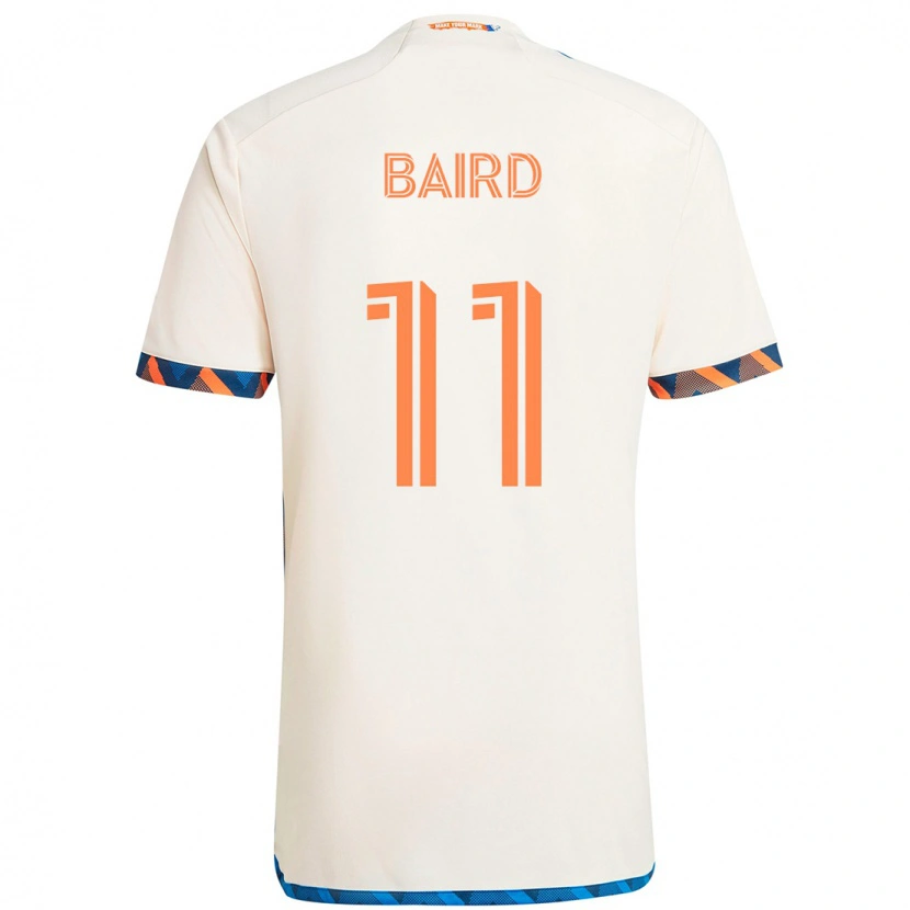 Danxen Hombre Camiseta Corey Baird #11 Azul Oscuro Naranja 2ª Equipación 2025/26 La Camisa
