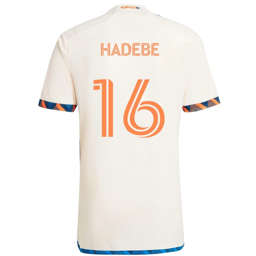 Danxen Hombre Camiseta Teenage Hadebe #16 Azul Oscuro Naranja 2ª Equipación 2025/26 La Camisa