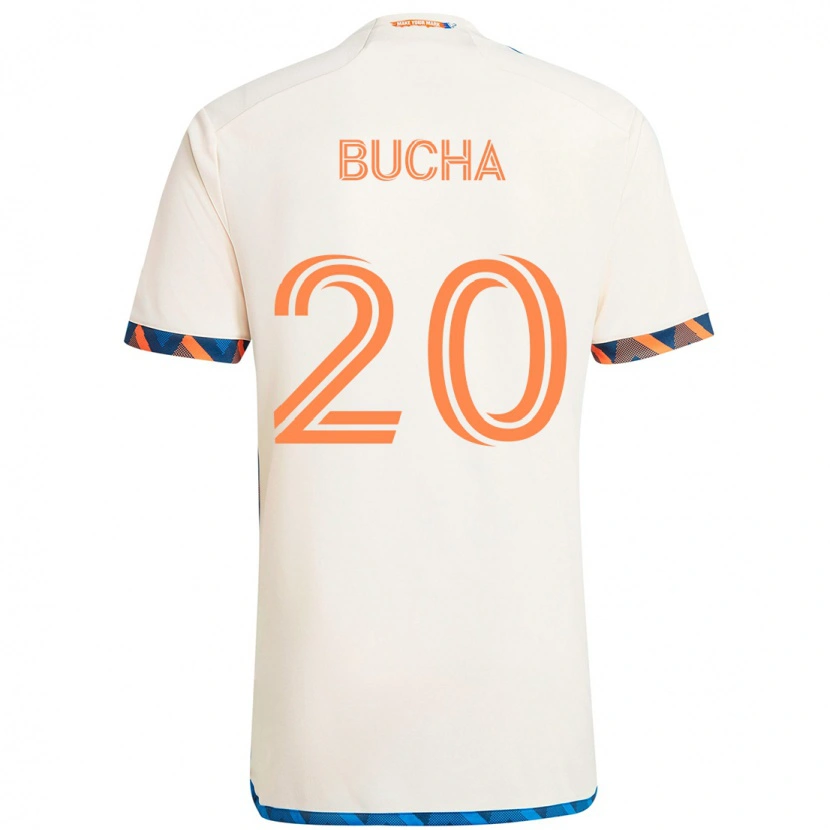 Danxen Hombre Camiseta Pavel Bucha #20 Azul Oscuro Naranja 2ª Equipación 2025/26 La Camisa