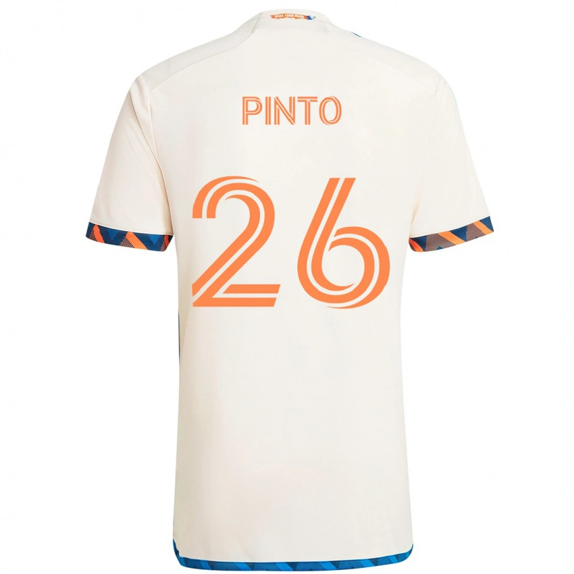 Danxen Hombre Camiseta Malik Pinto #26 Azul Oscuro Naranja 2ª Equipación 2025/26 La Camisa
