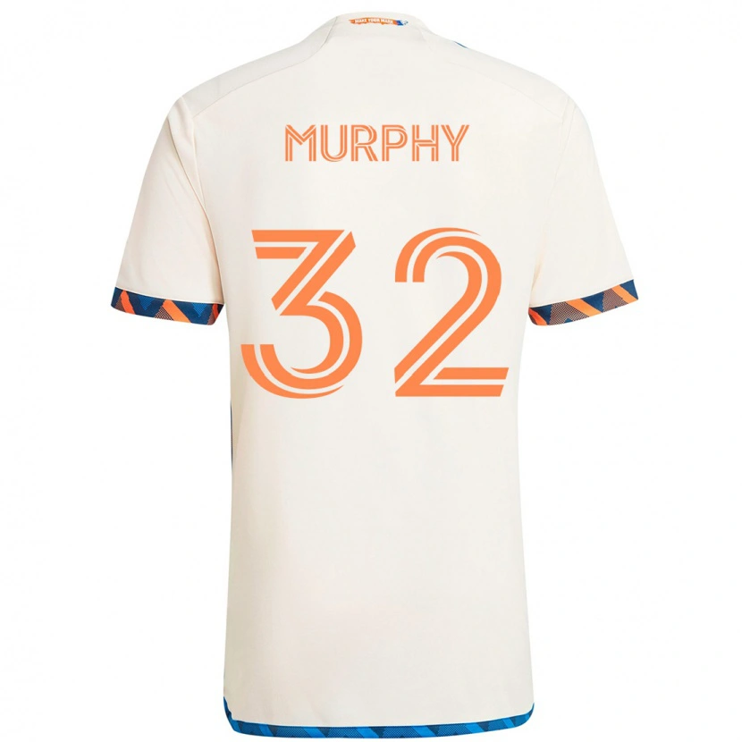 Danxen Hombre Camiseta Ian Murphy #32 Azul Oscuro Naranja 2ª Equipación 2025/26 La Camisa