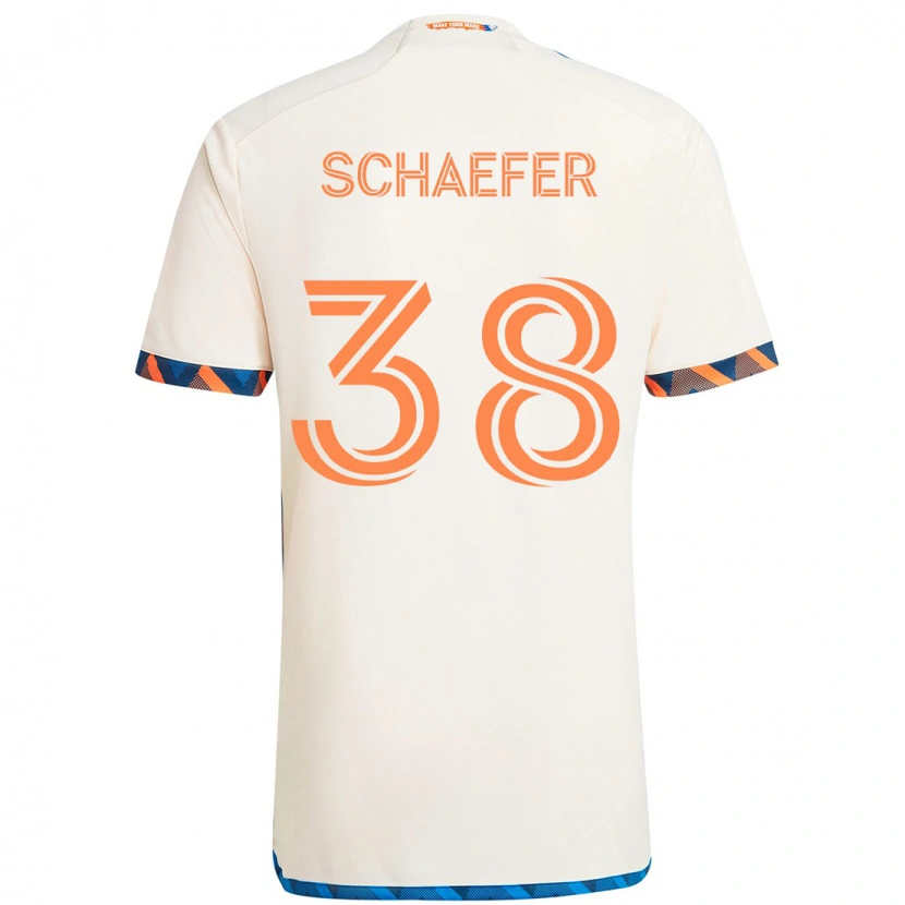 Danxen Hombre Camiseta Brian Schaefer #38 Azul Oscuro Naranja 2ª Equipación 2025/26 La Camisa