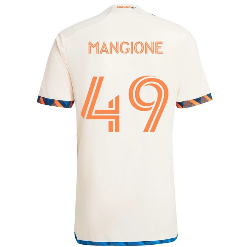 Danxen Hombre Camiseta Peter Mangione #49 Azul Oscuro Naranja 2ª Equipación 2025/26 La Camisa
