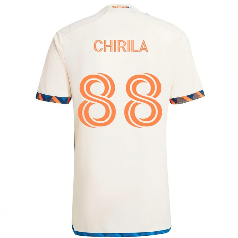 Danxen Hombre Camiseta Andrei Chirilă #88 Azul Oscuro Naranja 2ª Equipación 2025/26 La Camisa
