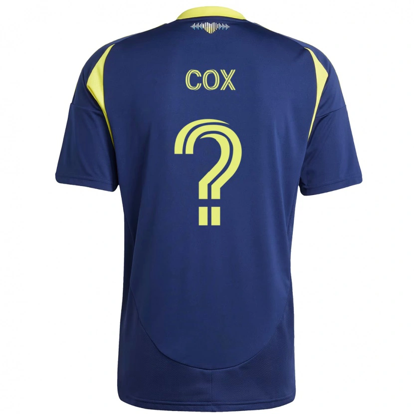 Danxen Hombre Camiseta Justin Cox #0 Amarillo Azul Marino 2ª Equipación 2025/26 La Camisa