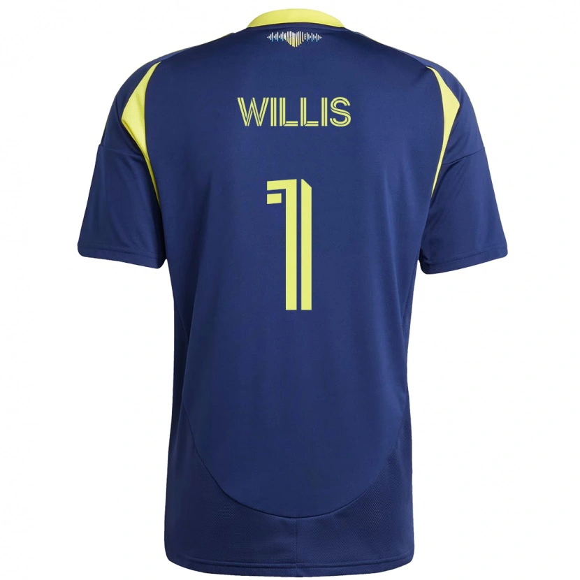 Danxen Hombre Camiseta Joe Willis #1 Amarillo Azul Marino 2ª Equipación 2025/26 La Camisa