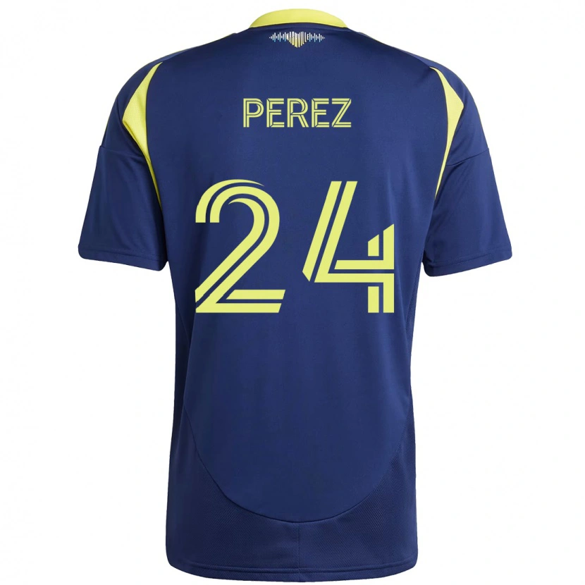 Danxen Hombre Camiseta Jonathan Pérez #24 Amarillo Azul Marino 2ª Equipación 2025/26 La Camisa