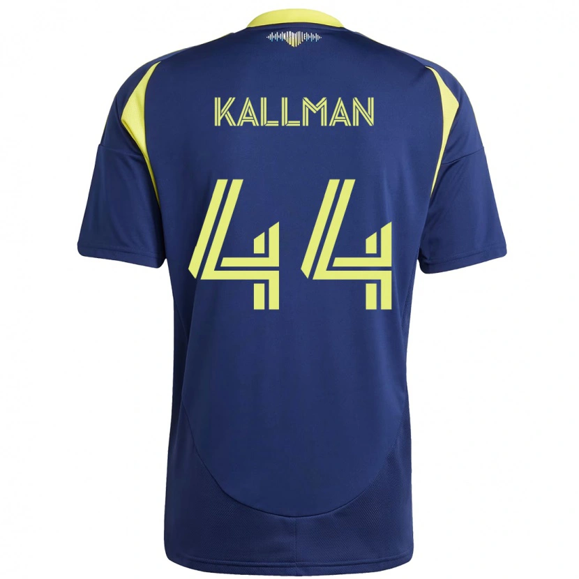 Danxen Hombre Camiseta Brent Kallman #44 Amarillo Azul Marino 2ª Equipación 2025/26 La Camisa