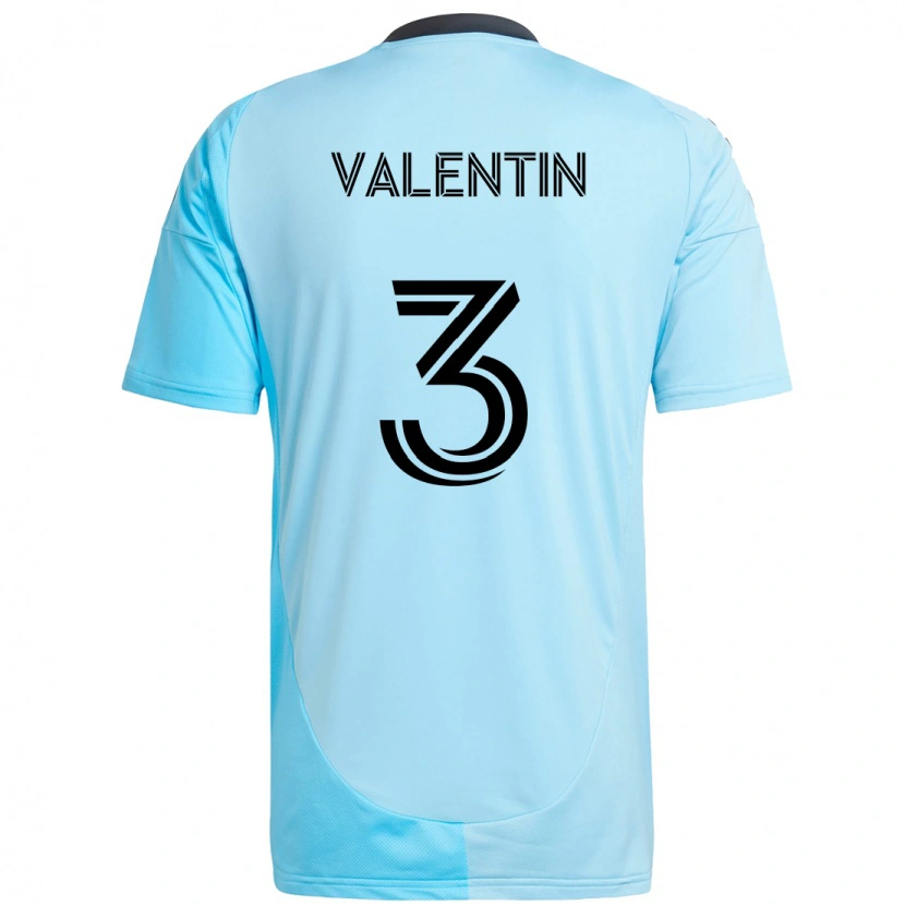 Danxen Hombre Camiseta Zarek Valentin #3 Negro Azul 2ª Equipación 2025/26 La Camisa