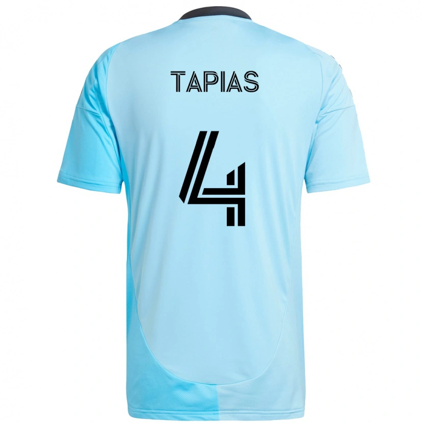 Danxen Hombre Camiseta Miguel Tapias #4 Negro Azul 2ª Equipación 2025/26 La Camisa