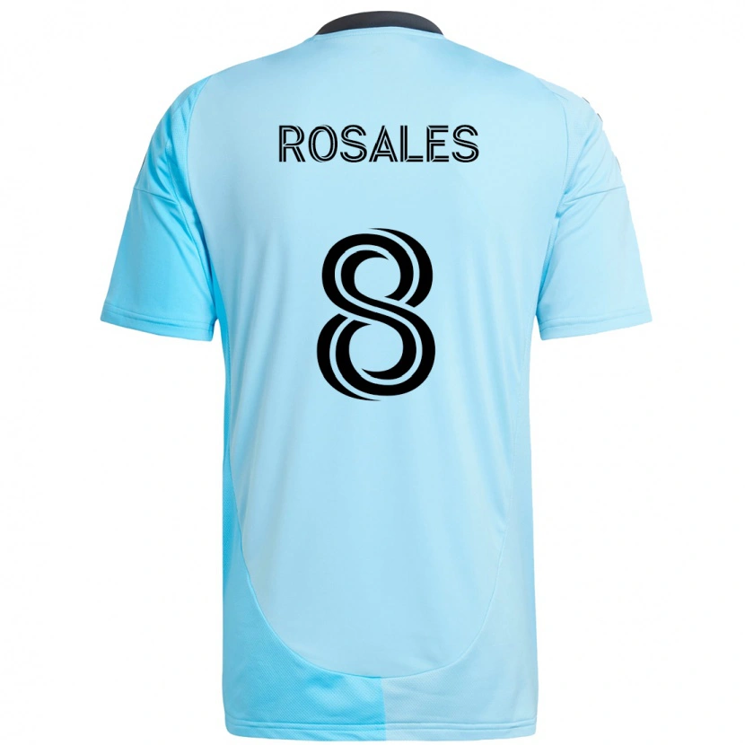 Danxen Hombre Camiseta Joseph Rosales #8 Negro Azul 2ª Equipación 2025/26 La Camisa