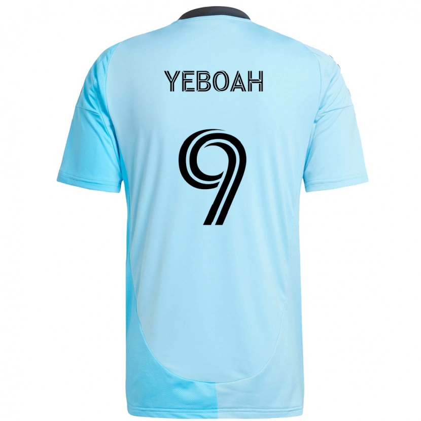 Danxen Hombre Camiseta Kelvin Yeboah #9 Negro Azul 2ª Equipación 2025/26 La Camisa