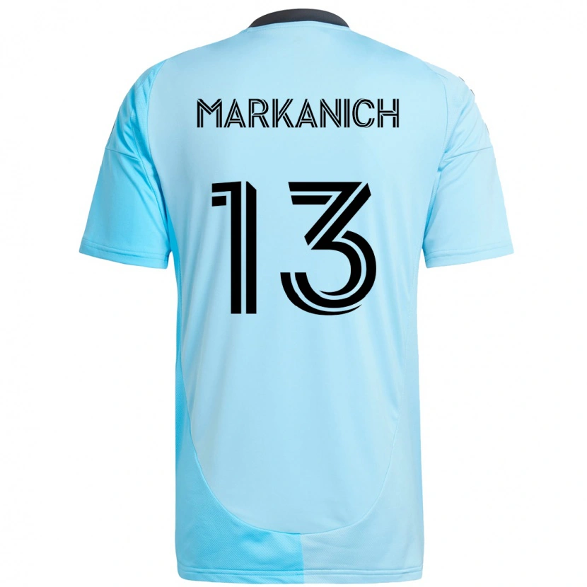 Danxen Hombre Camiseta Anthony Markanich Jr. #13 Negro Azul 2ª Equipación 2025/26 La Camisa