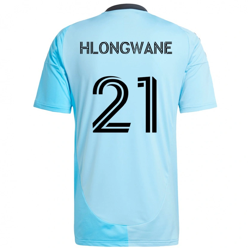 Danxen Hombre Camiseta Bongokuhle Hlongwane #21 Negro Azul 2ª Equipación 2025/26 La Camisa