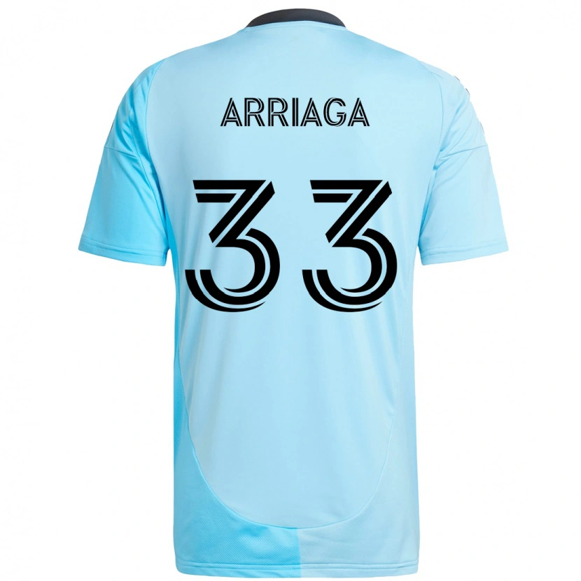 Danxen Hombre Camiseta Kervin Arriaga #33 Negro Azul 2ª Equipación 2025/26 La Camisa