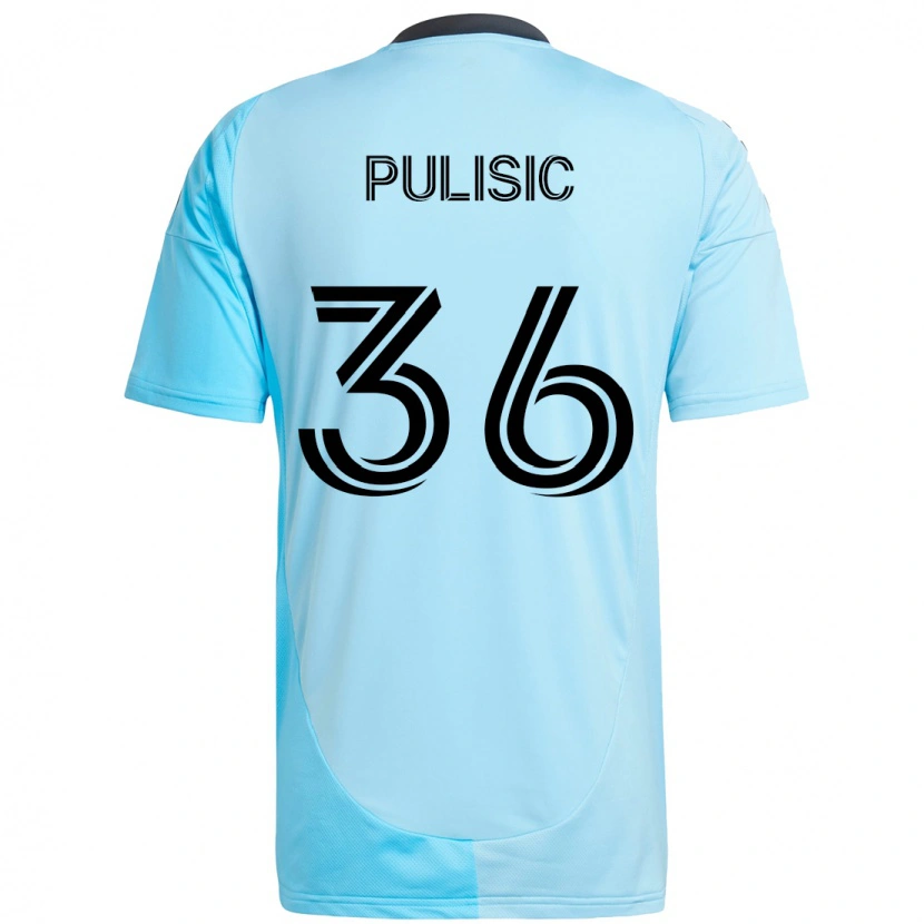 Danxen Hombre Camiseta Will Pulisic #36 Negro Azul 2ª Equipación 2025/26 La Camisa