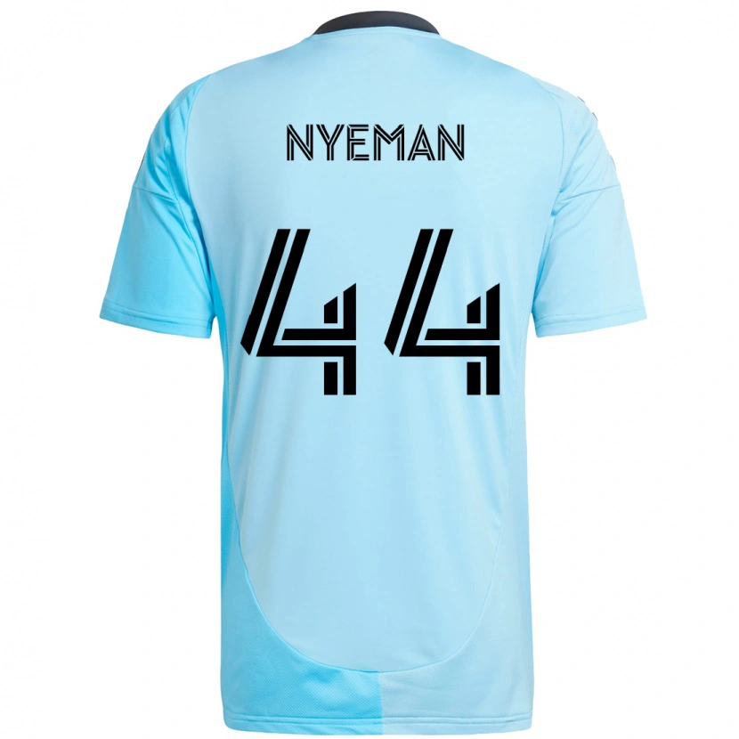 Danxen Hombre Camiseta Moses Nyeman #44 Negro Azul 2ª Equipación 2025/26 La Camisa