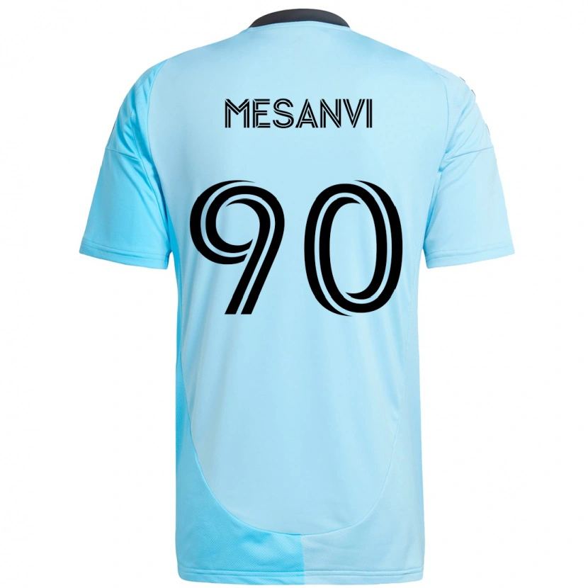 Danxen Hombre Camiseta Loïc Mesanvi #90 Negro Azul 2ª Equipación 2025/26 La Camisa