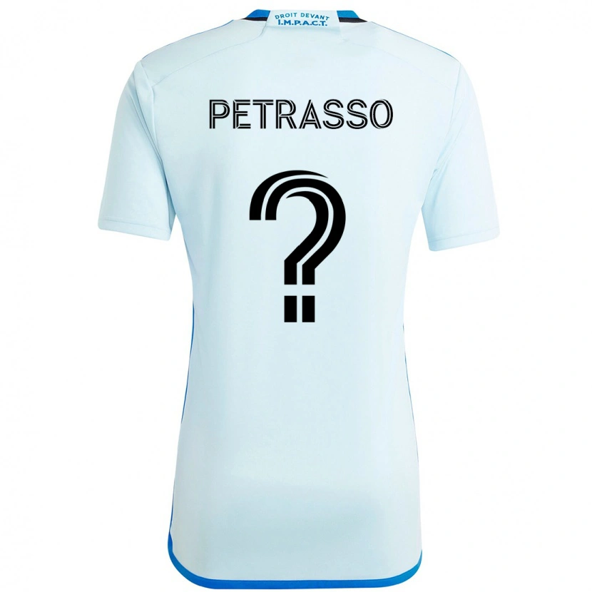 Danxen Hombre Camiseta Luca Petrasso #0 Azul Celeste Azul Oscuro 2ª Equipación 2025/26 La Camisa