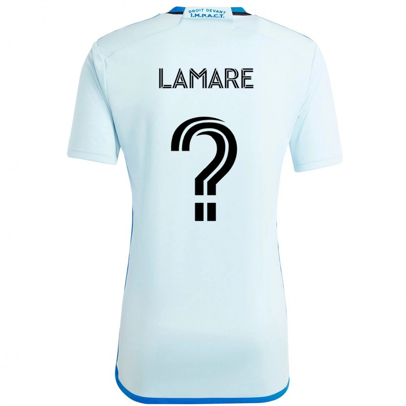 Danxen Hombre Camiseta Samuel Lamare #0 Azul Celeste Azul Oscuro 2ª Equipación 2025/26 La Camisa