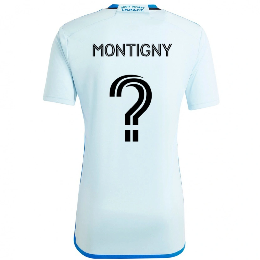 Danxen Hombre Camiseta Gaël De Montigny #0 Azul Celeste Azul Oscuro 2ª Equipación 2025/26 La Camisa