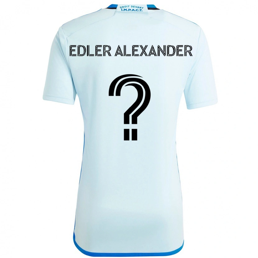 Danxen Hombre Camiseta Guesly Edler Alexander #0 Azul Celeste Azul Oscuro 2ª Equipación 2025/26 La Camisa