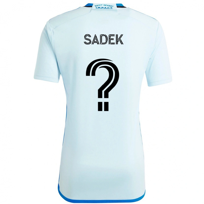 Danxen Hombre Camiseta Aghilas Sadek #0 Azul Celeste Azul Oscuro 2ª Equipación 2025/26 La Camisa