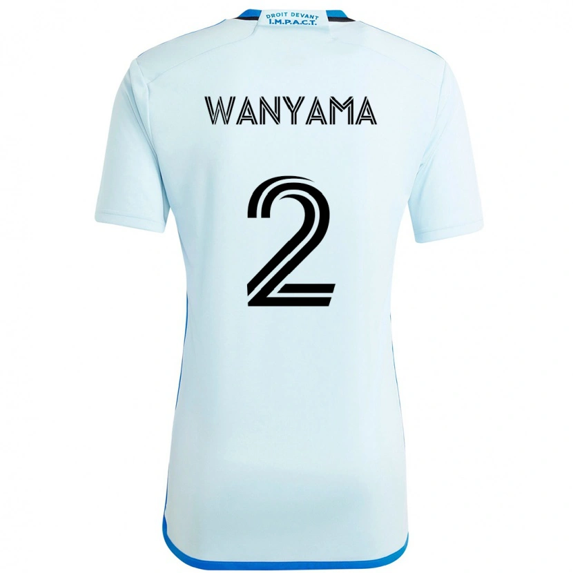 Danxen Hombre Camiseta Victor Wanyama #2 Azul Celeste Azul Oscuro 2ª Equipación 2025/26 La Camisa