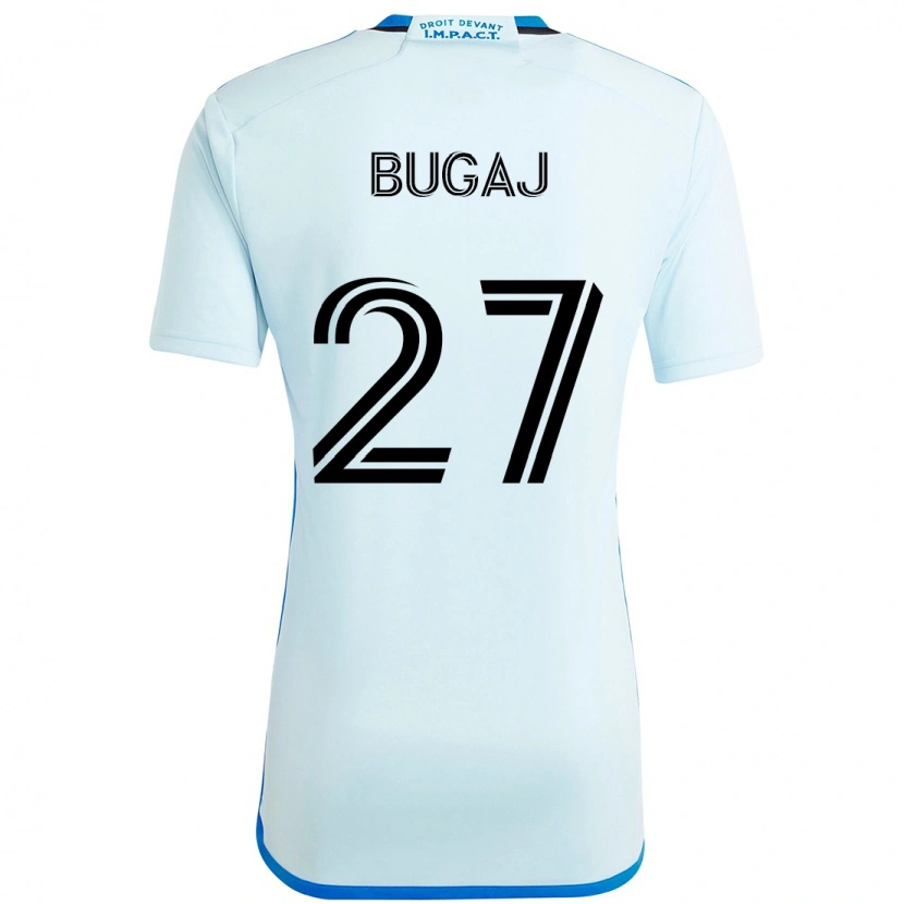 Danxen Hombre Camiseta Dawid Bugaj #27 Azul Celeste Azul Oscuro 2ª Equipación 2025/26 La Camisa