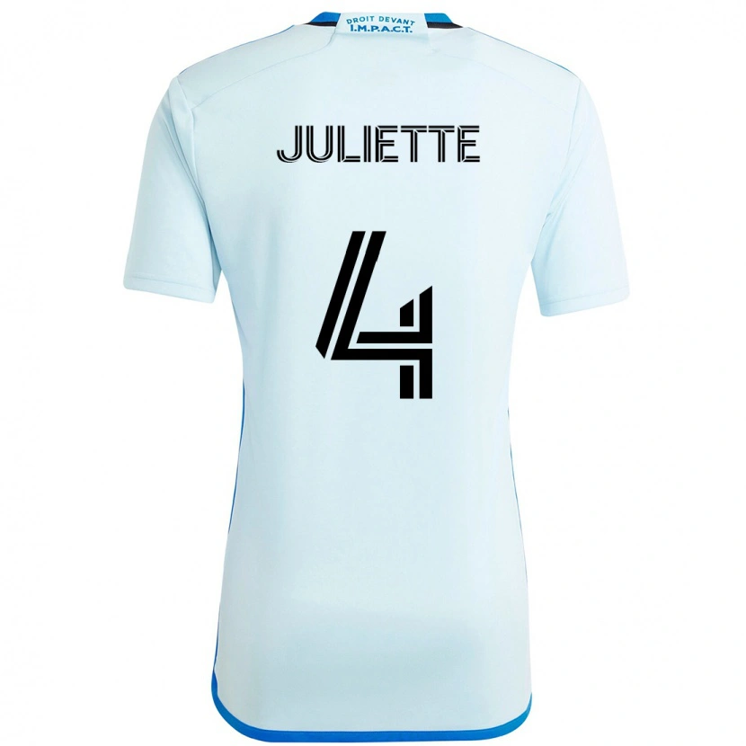 Danxen Hombre Camiseta Perreault Juliette #4 Azul Celeste Azul Oscuro 2ª Equipación 2025/26 La Camisa