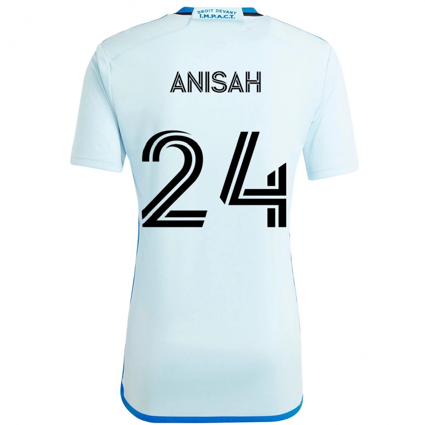 Danxen Hombre Camiseta Yusuf Anisah #24 Azul Celeste Azul Oscuro 2ª Equipación 2025/26 La Camisa