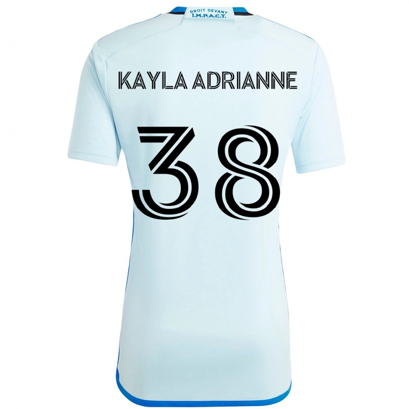 Danxen Hombre Camiseta Kamdem Kayla Adrianne #38 Azul Celeste Azul Oscuro 2ª Equipación 2025/26 La Camisa