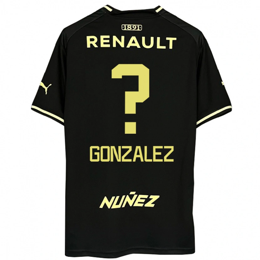 Danxen Hombre Camiseta Franco González #0 Amarillo Negro 2ª Equipación 2025/26 La Camisa