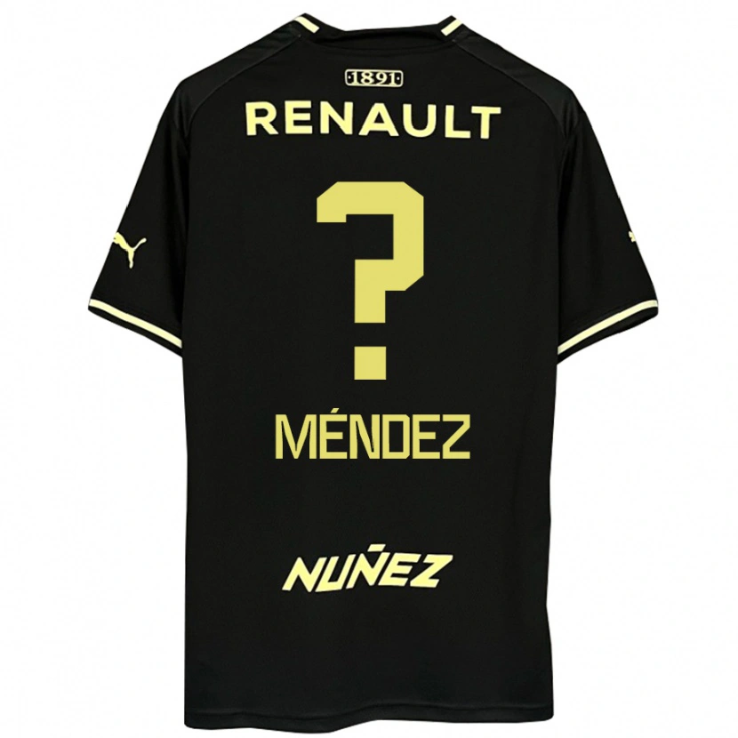 Danxen Hombre Camiseta Diego Méndez #0 Amarillo Negro 2ª Equipación 2025/26 La Camisa