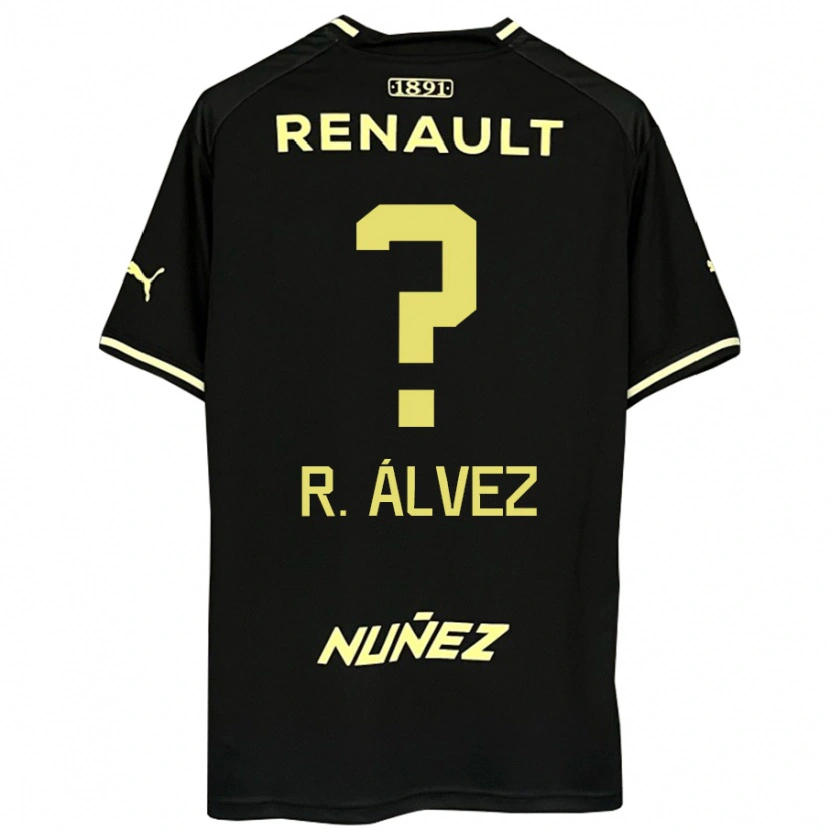 Danxen Hombre Camiseta Rodrigo Álvez #0 Amarillo Negro 2ª Equipación 2025/26 La Camisa