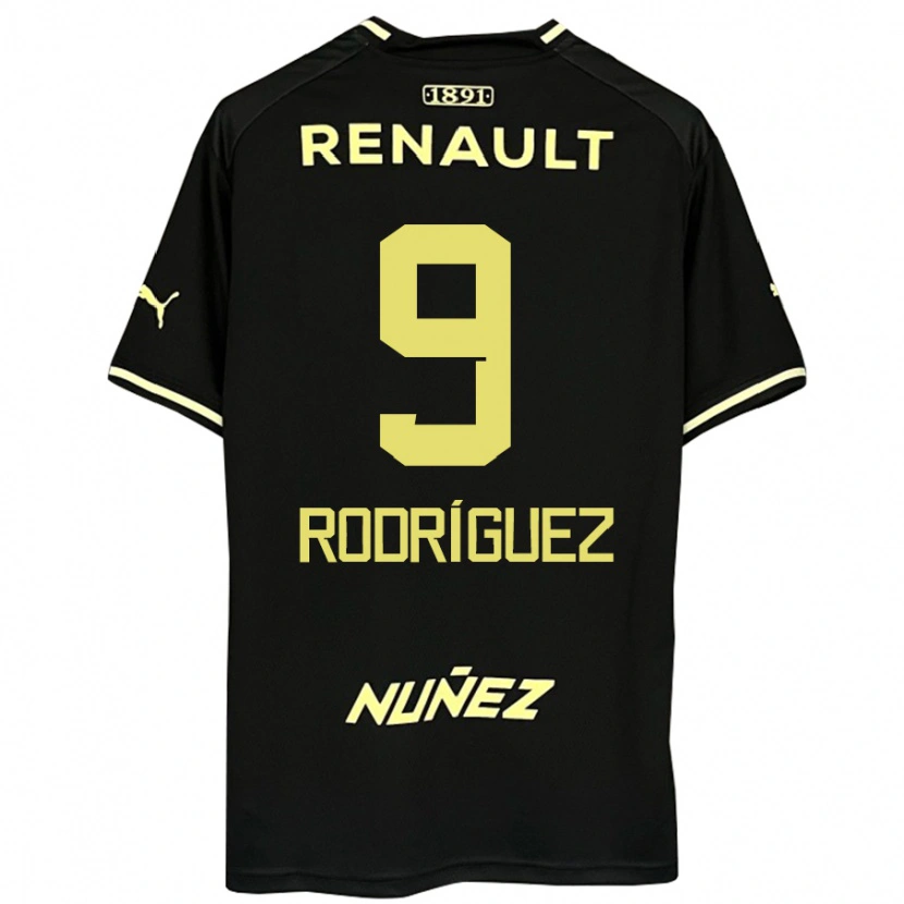 Danxen Hombre Camiseta Agustín Rodríguez #9 Amarillo Negro 2ª Equipación 2025/26 La Camisa