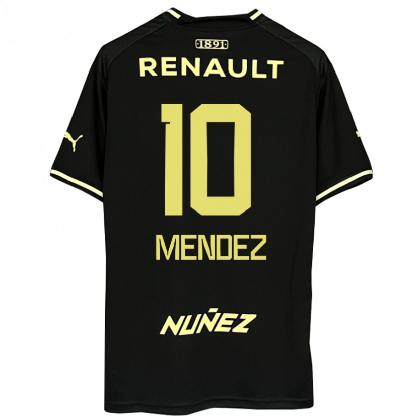 Danxen Hombre Camiseta Kevin Méndez #10 Amarillo Negro 2ª Equipación 2025/26 La Camisa
