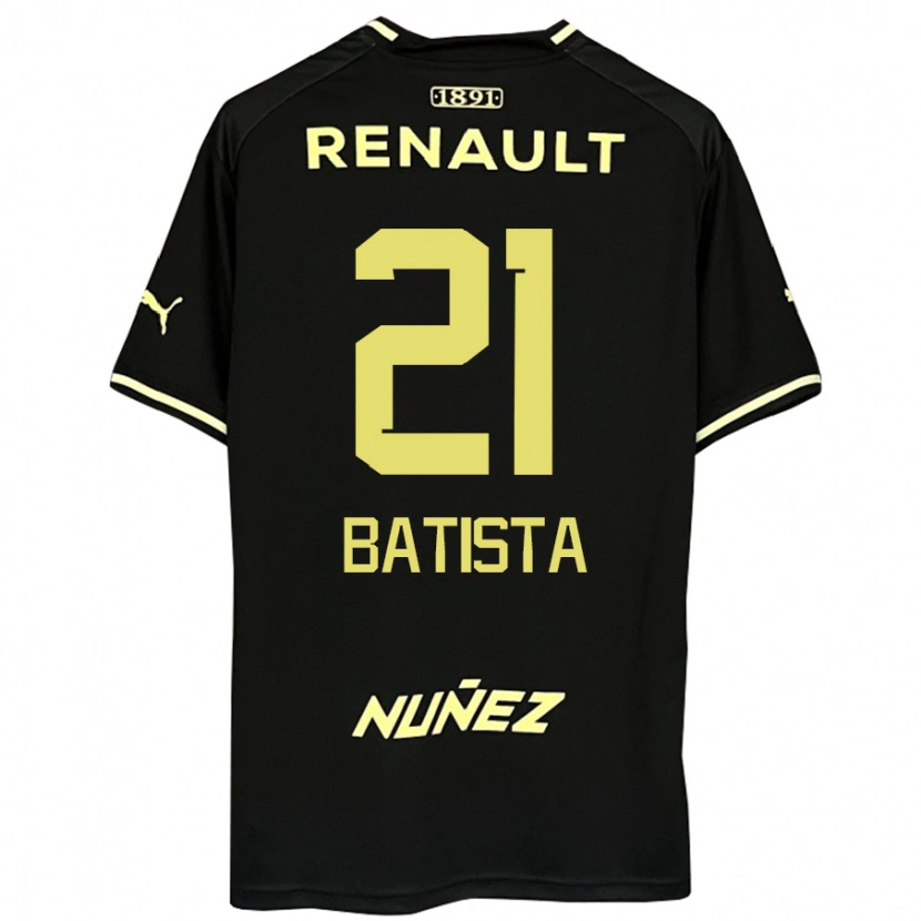 Danxen Hombre Camiseta Facundo Batista #21 Amarillo Negro 2ª Equipación 2025/26 La Camisa