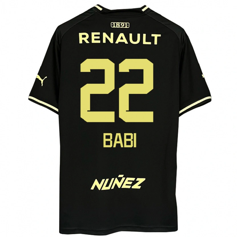 Danxen Hombre Camiseta Matheus Babi #22 Amarillo Negro 2ª Equipación 2025/26 La Camisa