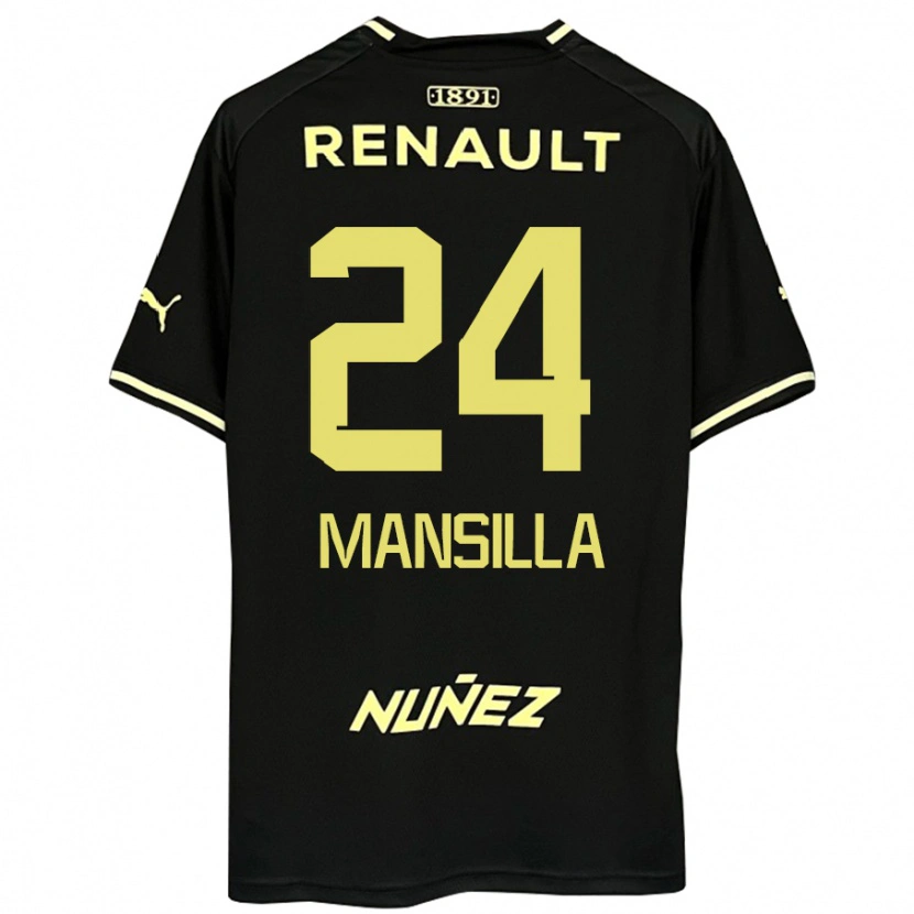 Danxen Hombre Camiseta Brian Mansilla #24 Amarillo Negro 2ª Equipación 2025/26 La Camisa