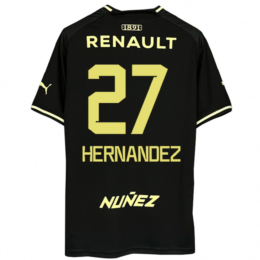 Danxen Hombre Camiseta Lucas Hernández #27 Amarillo Negro 2ª Equipación 2025/26 La Camisa